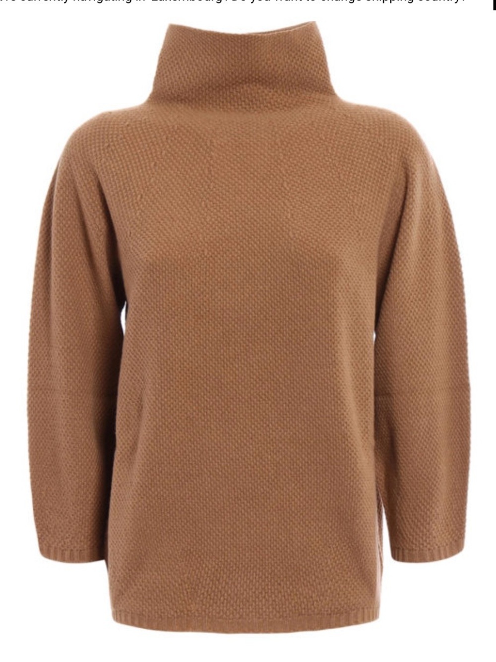 Max Mara Belgio Camel Turtleneck Sweater, Size S